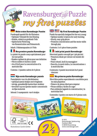 Puzzle ravensburger 3*6el pojazdy 065738