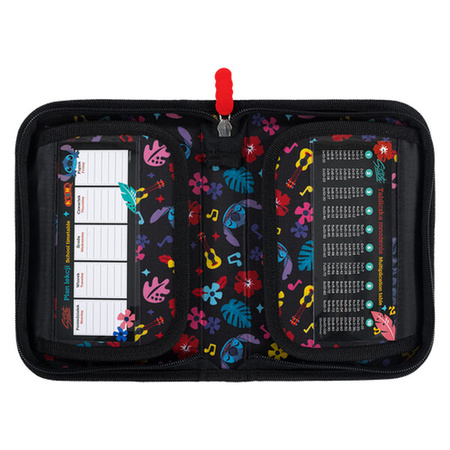 PIÓRNIK DWUKLAPKOWY BEZ WYPOSAŻENIA STITCH BLACK ALOHA 679841