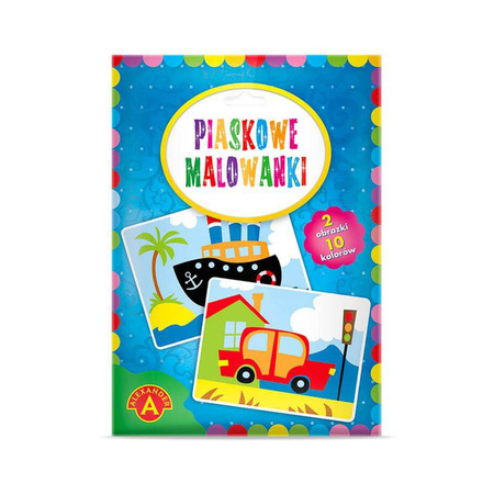 Piaskowe malowanki Statek,samochód 018820