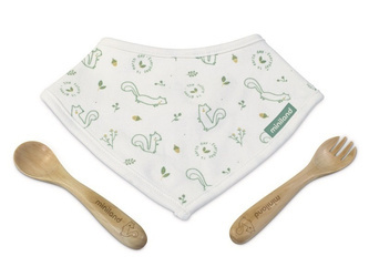 Zestaw bambusowy łyżka+widelec wiewiórka 893163
