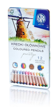 Kredki ołówkowe 12kol dr.cedr op.metal.101903 astra 
