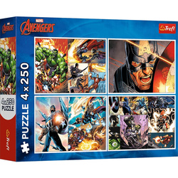 Puzzle Trefl 4x250 Bohaterowie dni 133097