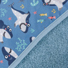 Ręcznik z kapturem printed line shark 100*100 ceba baby