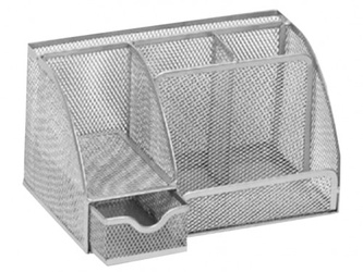 PRZYBORNIK SREBRNY Z SZUFLADKĄ 6B TRES 234663