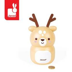 Drewniana skarbonka jelonek janod 346515