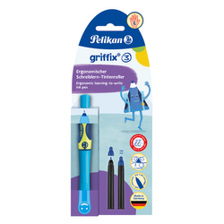 Pelikan Pióro kulkowe Griffix neon Fresh blue dla leworęcznych blister 820471