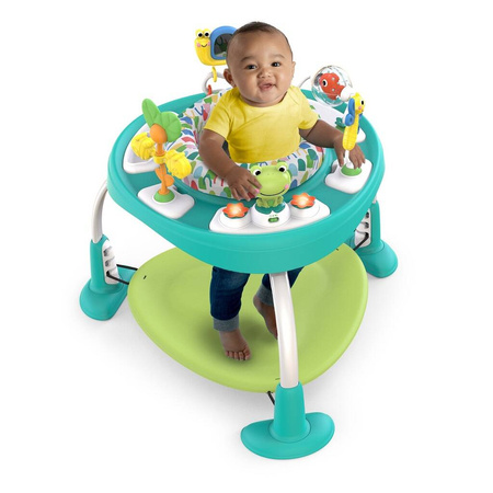 BRIGHT STARTS Interaktywny skoczek i stolik 2w1 Bounce Bounce Baby™ Playful Pond™ 6m+ do 11kg 115651