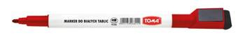 Marker suchościeralny do tablic z magnesem Toma TO-268 czerwony