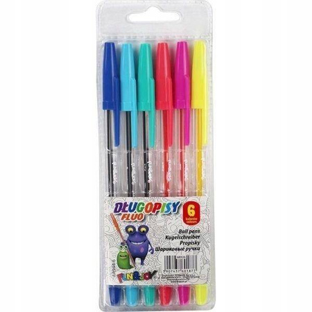 Długopis 6kol Fluo Mix Aa944 601877