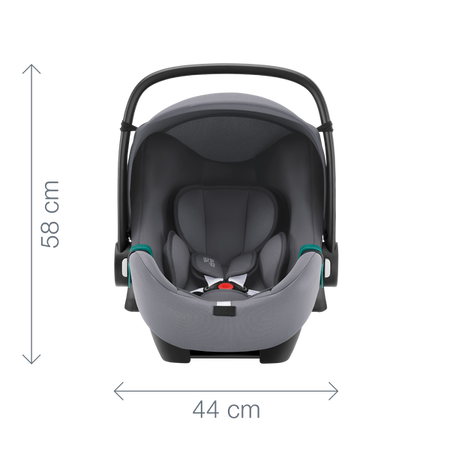 Britax Romer Baby Safe 3 i-Size fotelik samochodowy, zestaw z bazą ISOFIX ~0-13 kg | Midnight Grey