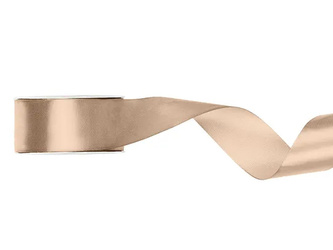 TASIEMKA SATYNOWA 25MM/25M BRZOSKWINIA