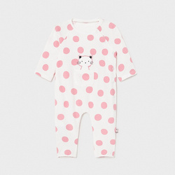 Mayoral pajacyk d/r stópki  kolor 68 bubble gum rozmiar 6-9 m