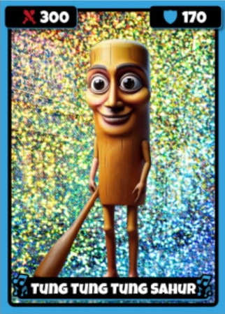 KIDZ BRAINROT 4x Kolekcjonerskie Karty Holograficzne i 4x Tatuaże 095605