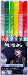 Flamastry dwustronne okrągłe WEDNESDAY 6/12kol 213149