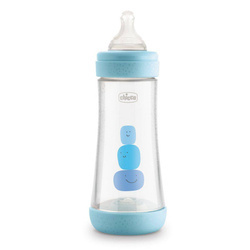Chicco Butelka Antykolkowa Perfect5 300 ml kol.light blue smoczek silikonowy przepływ szybki 4M+boy 122127