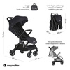 Easywalker Jackey Kompaktowy, samoskładający się wózek spacerowy z torbą transportową Shadow Black 997219+ Kierownica GRATIS