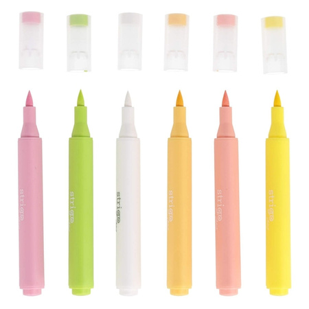 Strigo Marker Akrylowy z Końcówką Brush w Trójkątnej Obudowie w 6 kolorach 854256
