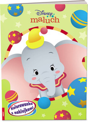 Książeczka DISNEY MALUCH KOLOROWANKA Z NAKLEJKAMI 341756