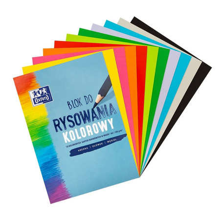 Blok rysunkowy Oxford A4 10k kolor 100g 077503