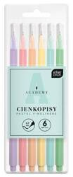 Cienkopisy pastelowe 6kol ACADEMY 350053