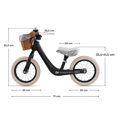 Kinderkraft Rapid 2 Bizzu Black 927890 Rowerek biegowy