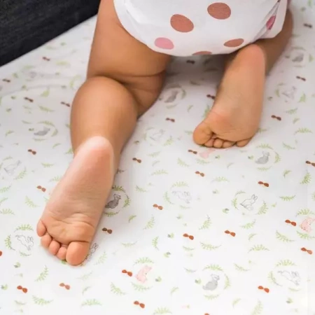 Babyono bambusowe prześcieradła z gumką do łóżeczka Forest 412183