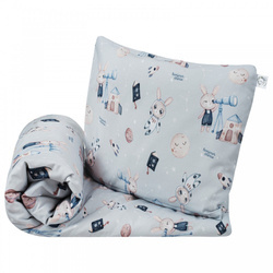 Komplet poszewek Królik Astronom rozmiar 100x135 cm + 40x60 cm 423037