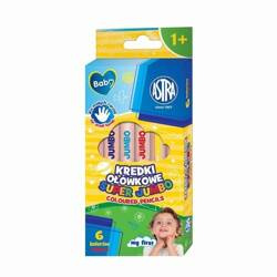 Kredki ołówkowe 6kol okrągłe super jumbo Astra Baby 183183