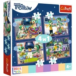 Puzzle Trefl 4w1 Trefliki przed snem Dobranoc Trefliki na noc 343991