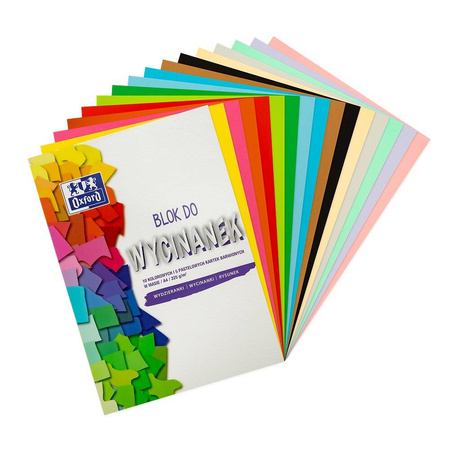 Blok papierów kolorowych Oxford A4 10+5k 100g 077589