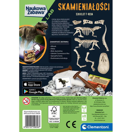 Clementoni Naukowa zabawa Skamieniałości T-Rexa 508587