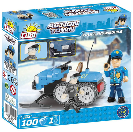 Cobi 1544 action town police snowmobile 100k
