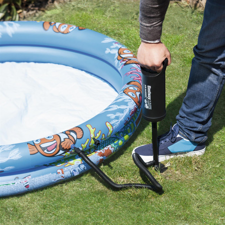 Bestway 62003 pompka tłokowa ręczna 36cm,1,85l/cykl, 3 końcówki,wąż