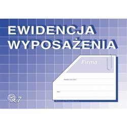 Druk ewidencja wyposażenia a5 k07