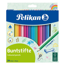 Pelikan Kredki trójkątne 24kol 700124