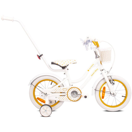 Rowerek 14 cali Heart bike biało złoty 350997 Rower