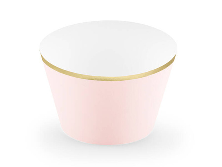 Papilotki na muffinki 4,8x7,6x4,6cm róż A'6 744639