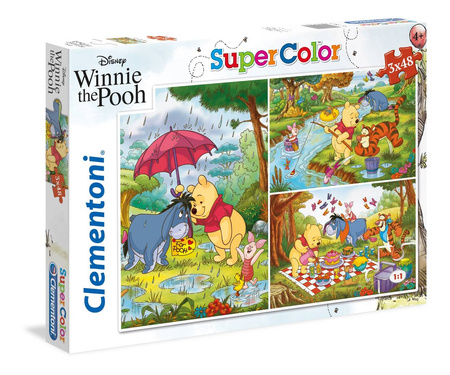 Clementoni puzzle 3*48 kubuś puchatek