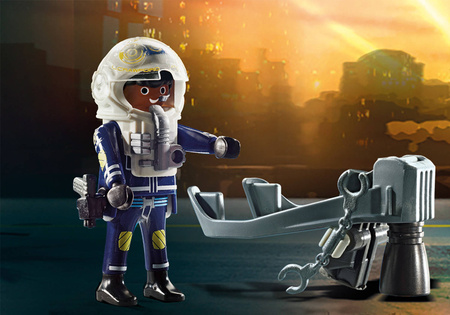Playmobil 70782 policyjny plecak odrzutowy: aresztowanie złodzieja sztuki