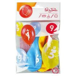 Balony z nadrukiem cyferki 9 3 szt 221986