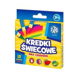 Kredki świecowe okrągłe ASTRA 12 kolorów 8/90mm 184197