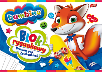 Maj blok rysunkowy a4 biały bambino zoo 001574