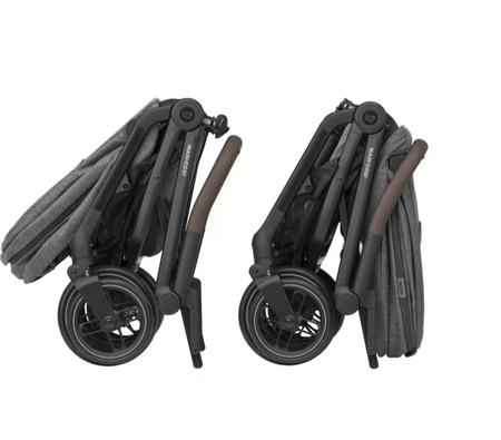 Wózek Maxi Cosi Leona 2 Select Grey (Black Frame & Brown Leather)