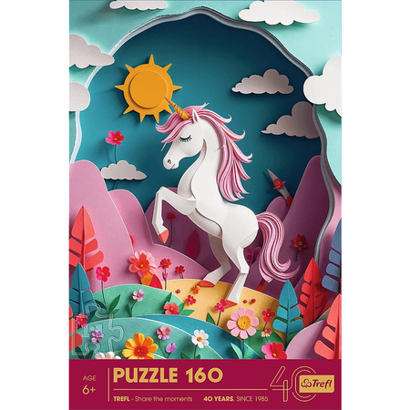 Puzzle Trefl 160 40-lecie Trefl Paper Art Jednorożec 400472