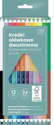 Kredki ołówkowe trójk. dwust.12/24kol FSC100% 329813