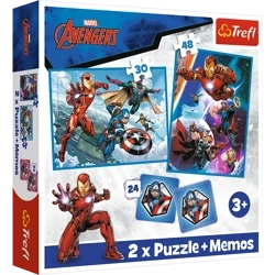 Puzzle Trefl 2w1 + memos Bohaterowie w akcji 933338