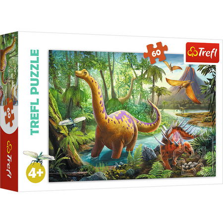 Puzzle Trefl 60 Wędrówka dinozaurów
