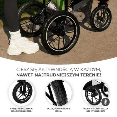 Kinderkraft Helsi Black Wózek spacerowy 922581