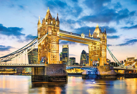 Clementoni puzzle 2000 tower bridge at dusk