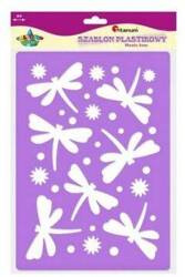 Szablon plastikowy a4 ważki ,kwiaty 697573